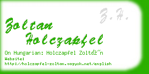 zoltan holczapfel business card